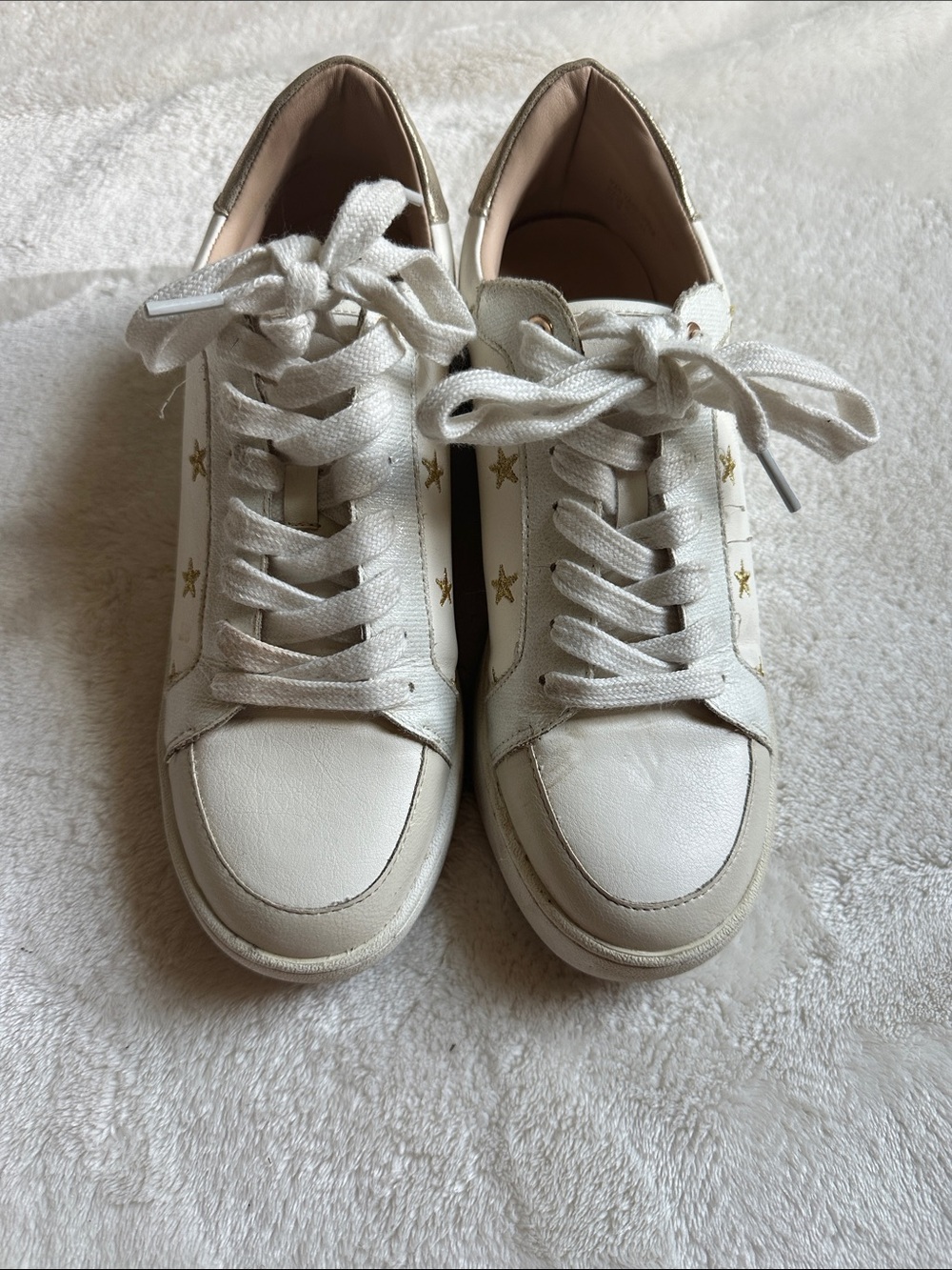 Altard state White Sneakers with Gold Star Accents